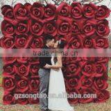 Selling as Hot Cake Artificial Flower Cloth Flower Wall for Wedding Decoration thumbnail-4