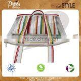 Multicolor See Through PVC/12 oz Canvas Bag With Pouch thumbnail-5