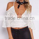 Hot Sale Woman Lace Tops Summer Latest Design Sexy Beachwear Lace Tops thumbnail-3
