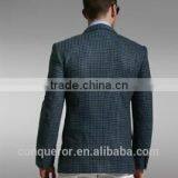 Hot-selling Suit Linen Blue Plaid Suit BSPS0578 thumbnail-2