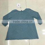 Women Long Sleeve Embroidery Slub Cotton T-shirt thumbnail-6