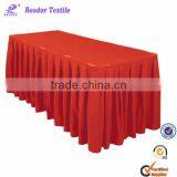 Polyester Table Skirting, Satin Skirt for Hotel Sale thumbnail-1