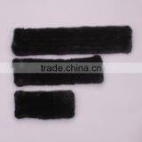 CX-A-61A Real Knitting Hand Fingerless Winter Mink Fur Arm Warm Girls Hand Gloves thumbnail-4