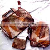 Patch Leather Travel Bag Set thumbnail-2