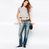 New Model Jeans Jeans for Women Boyfriend Style Fashion Ripped Loose Jeans thumbnail-4