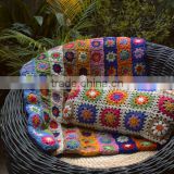 2015 wholesale retangular fancy hand crochet back cushions