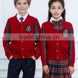British Style Cardigan Kids Sweater 100% Cotton Primary School Uniform Designs thumbnail-5