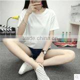 Summer on the New 2017 Loose Joker Pure Color Clothes Made of Pure Cotton thumbnail-1
