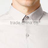 Slim Fit Light Grey Long Sleeve Stretch Smart Shirt thumbnail-2