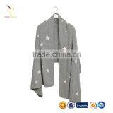 Baby Cashmere Knitted Blanket,Star Design Intarsia Blanket thumbnail-1
