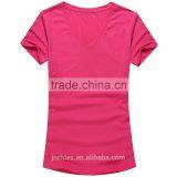 Plain no Brand V-neck T-shirt for Women thumbnail-1