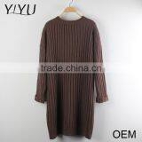 Hot Sale Fashion Women Autumn Brown V-neck 3/4 Long Sleeve Cardigan Sweater thumbnail-2