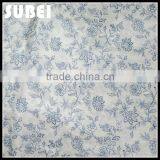 12MM Wholesale Wide Silk Cotton Fabric,printed Small Blue Flower Mulberry Silk Cotton Blend Fabrics thumbnail-2