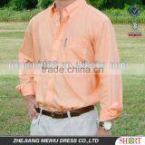 2016 New Men's Cotton Linen Long Sleeve Button Down Shirring Barrel Cuff Pocket Dress Shirt thumbnail-1