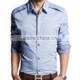 Solid Color Plain Dyed Casual Mens Shirts thumbnail-1