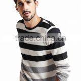 2017 Supple Simple Design Round Collar Stripe Sweater Men Pullover With Low Prices thumbnail-4