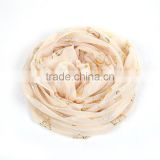 Imitation Silk Scarves & Wraps Rectangle Golden Beige Butterfly Yiwu Scarf