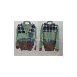 Fancy Kids Holiday Sweater V Neck Color Block Buttons Up Cardigan For Boys thumbnail-1