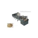 Microwave drying machine for fertilizer