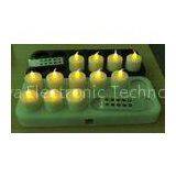 Customized yellow wireless induction LED candles rechargeable OF ABS plastic