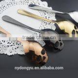 304 Stainless Steel Spoon / Jaxn Gold Plating Skeleton Coffee Honey Tea Spoon and Fork /fancy Dessert Jam Spoon