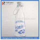LongRun 2014 New Products Green Square Glass Oil Bottle Attractive Glassware with Metal Spout