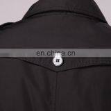 100%polyester Black Long Winter Coat for Men