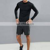 Fancy Stretch Running Sport Black Mens Compression Shirt