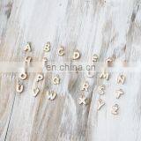 Custom Personalized 12mm X9mm White Enamel Initial Letter Metal Charms