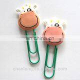Creative Design Soft Pvc Book Marks/rubber Bookmark With Custom Animal Head Logo