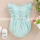 Butterfly Sleeve Baby Romper Ruffle Lace Bodysuit One Piece Jumpsuit thumbnail-5