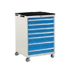 Customized OEM locker multi-layer drawer type hand push tool cart with double door and caster hardware tool cabinet