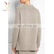Womens Chunky Cashmere Big Oversized Sweater V Neck thumbnail-3