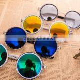 Hot Selling Unisex Fashion Retro Classic Metal Frame Small Round Sunglasses Eyewear thumbnail-3