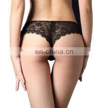 Wholesale Custom Ladies Panties Sexy Lace Edge Bandage Women's Thong Translucent Large Size Within Temptation Hot