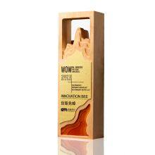 Custom Logo K9 Crystal Metal Material Souvenir Conference Trophy Solid Wood Crystal Trophy Crystal Trophy thumbnail-1