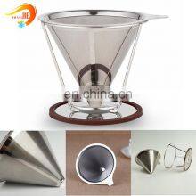 Reusable Pour Over Metal Coffee Filter Dripper Maker thumbnail-2