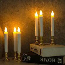 Warm White Flickering Battery Powered Flameless LED Window Candles thumbnail-2