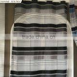 Polyester Jacquard Yarn-dyed Stripe 8 Grommets Window Coffee Sheer Panels thumbnail-3