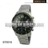 2013 High quality quartz stainless steel case back water proof watch men
