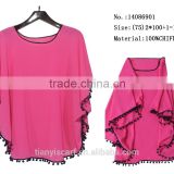 fresh color rose red pullover chiffon shawls 2016 spring pashmina woman poncho