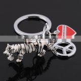 Pet key rings wholesale Salon key chain Pet Tiger keychains