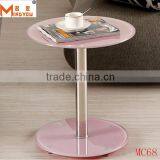 Living Room Glass Top Iron End Table Furniture