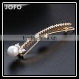 HappyBaby Shinning Pearl Barrettes CZ Diamond Rhinestone Headwear Hair Clips Hairpin Hair Pin BB Clip