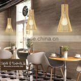 New Modern Designer Wood Led Pendant Light for Restaurant JK-8005B-03 Wooden LED Pendant Light