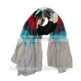 Cheap Factory 100% Polyester Silk-like Strip Scarf thumbnail-1