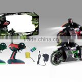 2016 popular plastic kid high speed 4 way rc motorcycle AH028386