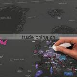 CT-723 Urban Edition FT Map Black Coated Map Creative Footprint Travel Map thumbnail-1