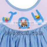 JOY With Bunny Hand Smocked Bishop Dress thumbnail-3