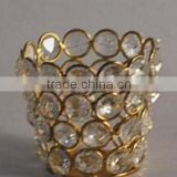 Gold Crystal Candle Holder